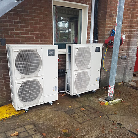 air source heat pumps installed