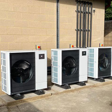 Air source heat pumps installed at commercial premises